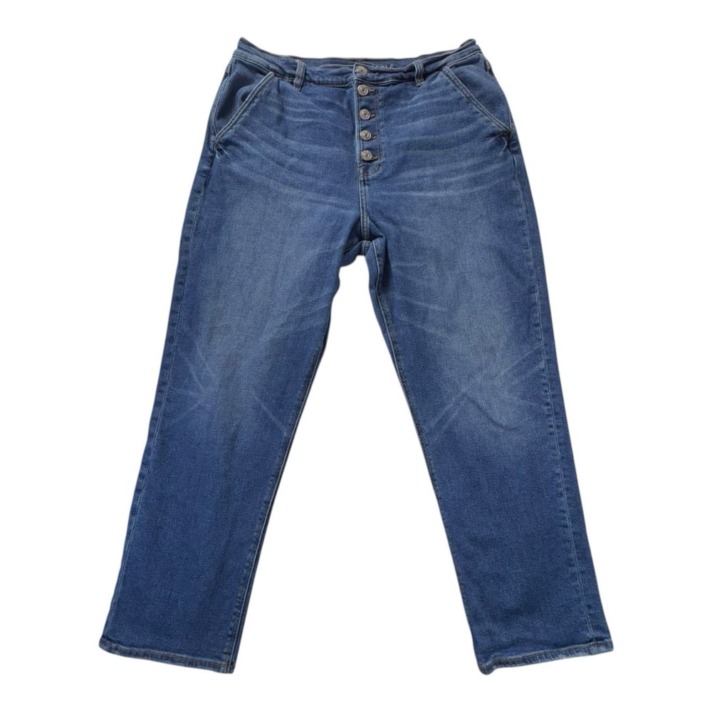 American Eagle Mom Jeans Stretch Womens Size 14 Medium Wash